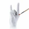 Hand Skulptur Rockzeichen Aus Gips Zum Bemalen Mit Farbe & Pinsel - Hand Rock
