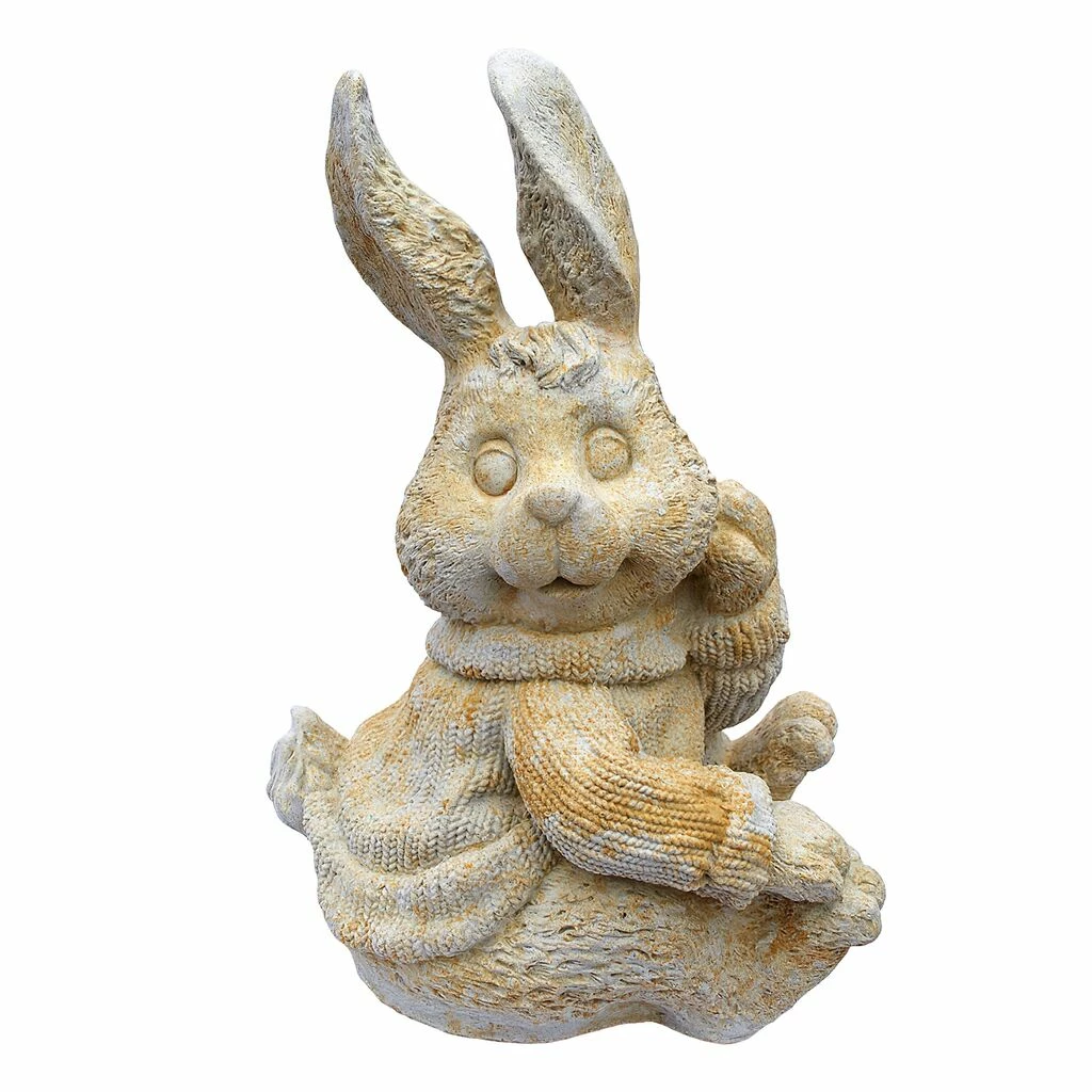 Hasen Gartenfigur Mit Detailreicher Struktur Aus Steinguss - Stups 3 Hasen Gartenfigur Mit Detailreicher Struktur Aus Steinguss - Stups