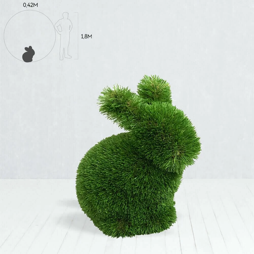 Hasenfigur Für Draußen - Formschnitt - GFK & Kunstrasen - Hewin 3 Hasenfigur Für Draußen - Formschnitt - GFK & Kunstrasen - Hewin