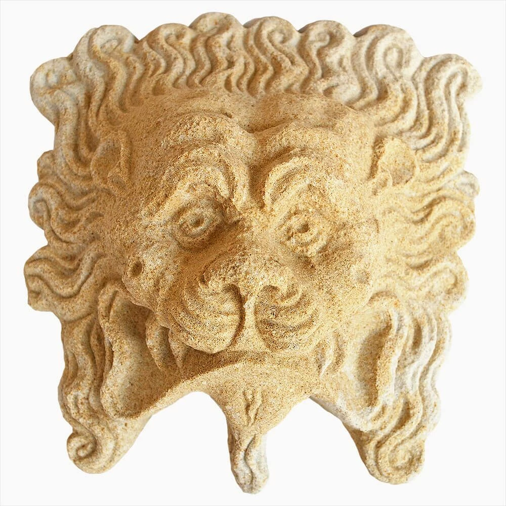 Historisches Löwenkopf Wandrelief Aus Steinguss - Leomir 3 Historisches Löwenkopf Wandrelief Aus Steinguss - Leomir