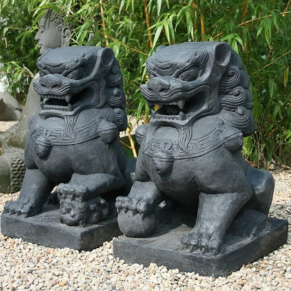 Hochwertige Asiatische Steinlöwen - TeQiang 4 Hochwertige Asiatische Steinlöwen - TeQiang – Bild 2
