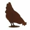 Huhn Sucht Futter - Eisen Vogelskulptur Für Den Garten - Huhn Brigitte