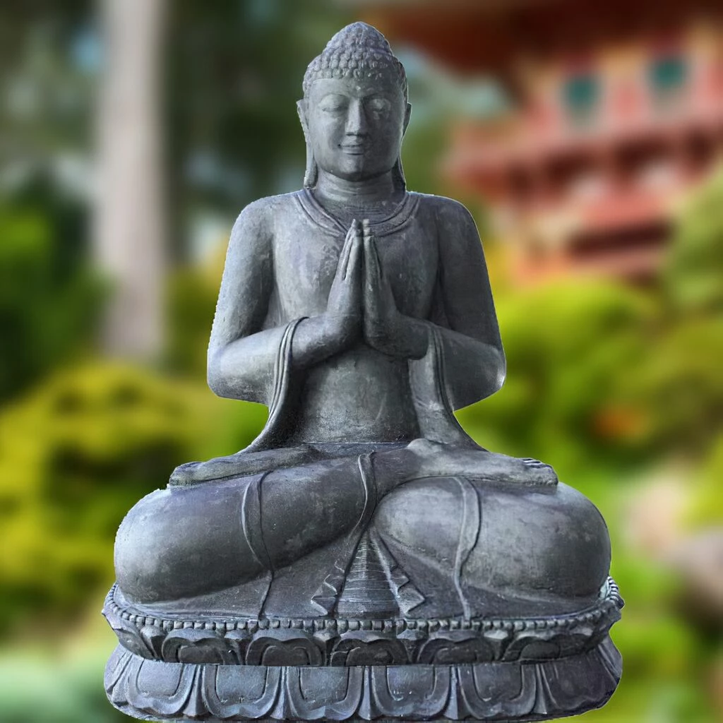 Indische Buddha Garten-Skulptur Aus Steinugss - Revata 3 Indische Buddha Garten-Skulptur Aus Steinugss - Revata