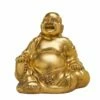Indoor Buddha Figur Aus Polystone - Gold - Amadou