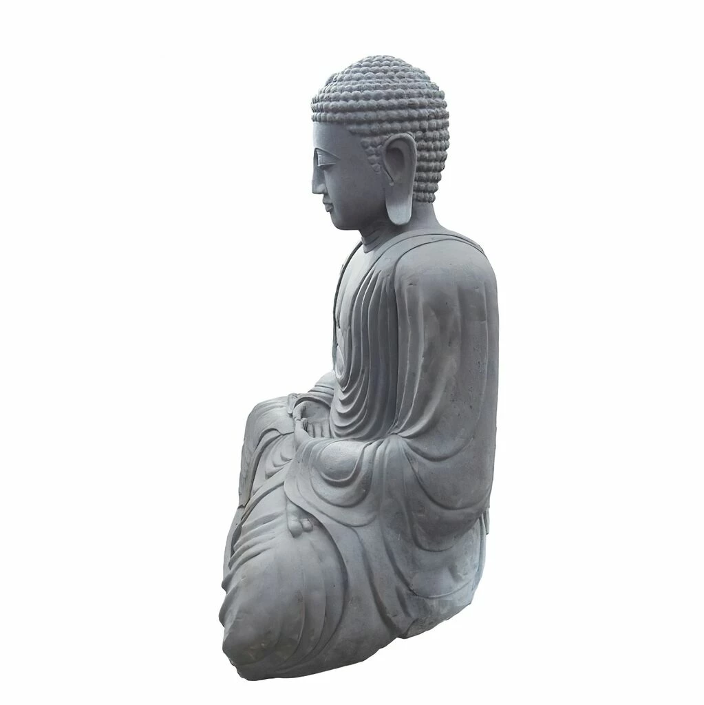 Japan Buddha Sitzend Unikat Aus Naturstein Handarbeit - Katashi 4 Japan Buddha Sitzend Unikat Aus Naturstein Handarbeit - Katashi – Bild 2