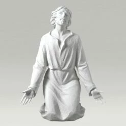 Jesusstatue Im Gebet Aus Marmorguss - Kniender Jesus