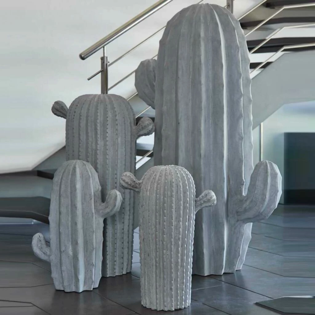 Kaktus Als Gartendeko Aus Polystone In Zement Optik - Tremosine 4 Kaktus Als Gartendeko Aus Polystone In Zement Optik - Tremosine – Bild 2