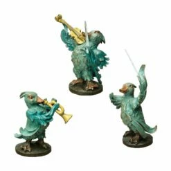 Kapelle Aus Bronze Mit Dirigent, Trompeter, Geiger - Kapelle