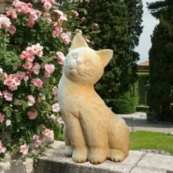 Katze Steinfigur Für Den Garten - Prissila