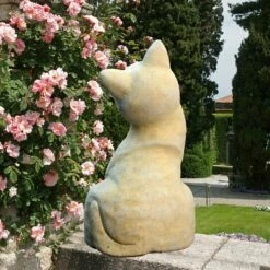 Katze Steinfigur Für Den Garten - Prissila -Outlet GARTENTRAUM Store katze steinfigur fuer den garten prissila3