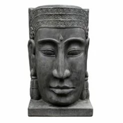Khmer Kopf Aus Steinguss Für Die Gartengestaltung - Metopo
