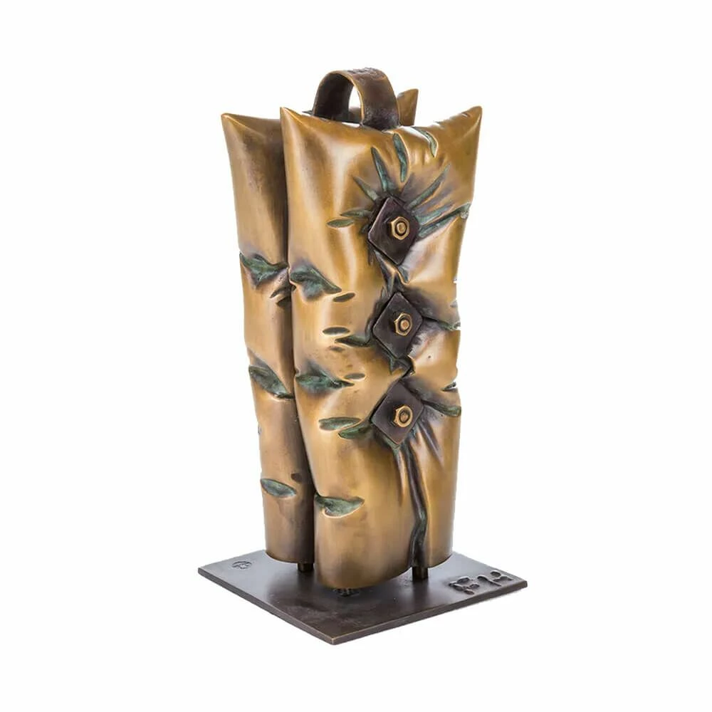 Kissen Bronzeskulptur Aus Künstlerhand - Hart & Weich - Support 4 Kissen Bronzeskulptur Aus Künstlerhand - Hart & Weich - Support – Bild 2