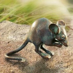 Klassische Mäusefigur Aus Bronze - Wetterfest - Maus