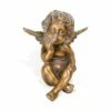 Kleine Engel Gartenfigur Bronze - Nachdenklich - Angelo Pequeno -Outlet GARTENTRAUM Store kleine engel gartenfigur bronze nachdenklich angelo pequeno