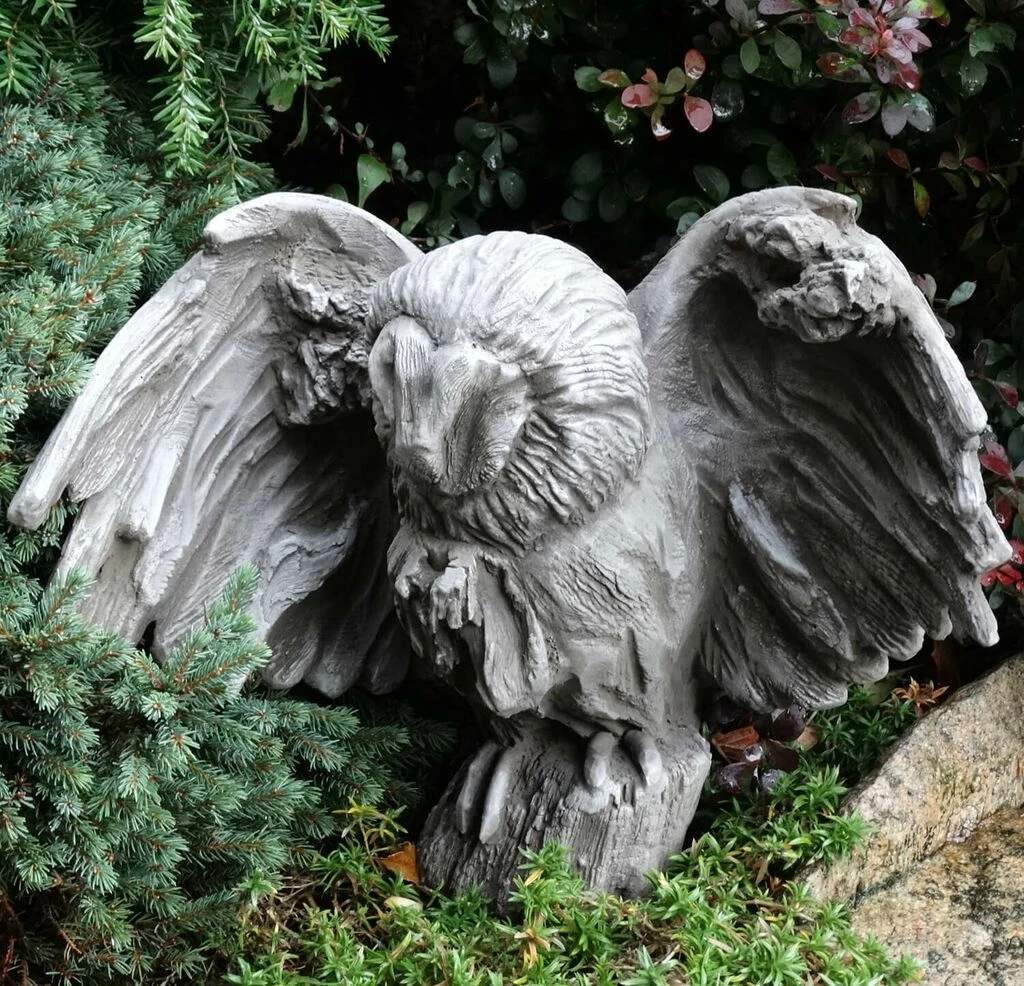 Kleine Eule Als Gartenfigur Aus Steinguss - Emanto 4 Kleine Eule Als Gartenfigur Aus Steinguss - Emanto – Bild 2