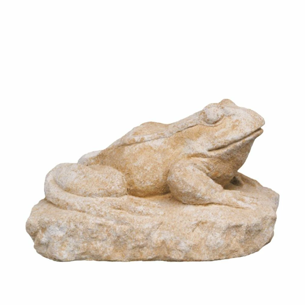 Kleine Froschfigur Auf Felsen Aus Steinguss Für Den Garten - Ufudo 3 Kleine Froschfigur Auf Felsen Aus Steinguss Für Den Garten - Ufudo