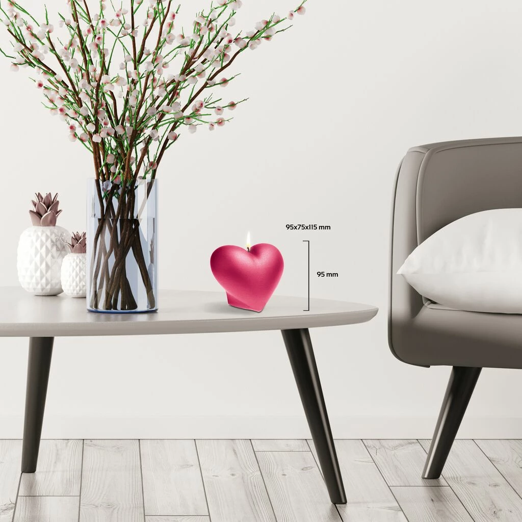 Kleine Herz Dekoskulptur Kerze Aus Wachs - Klassisch & Vegan - Smooth Hearth 6 Kleine Herz Dekoskulptur Kerze Aus Wachs - Klassisch & Vegan - Smooth Hearth – Bild 4