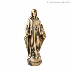 Kleine Madonnenstatue Aus Messing Für Den Garten - Maria Benedicta