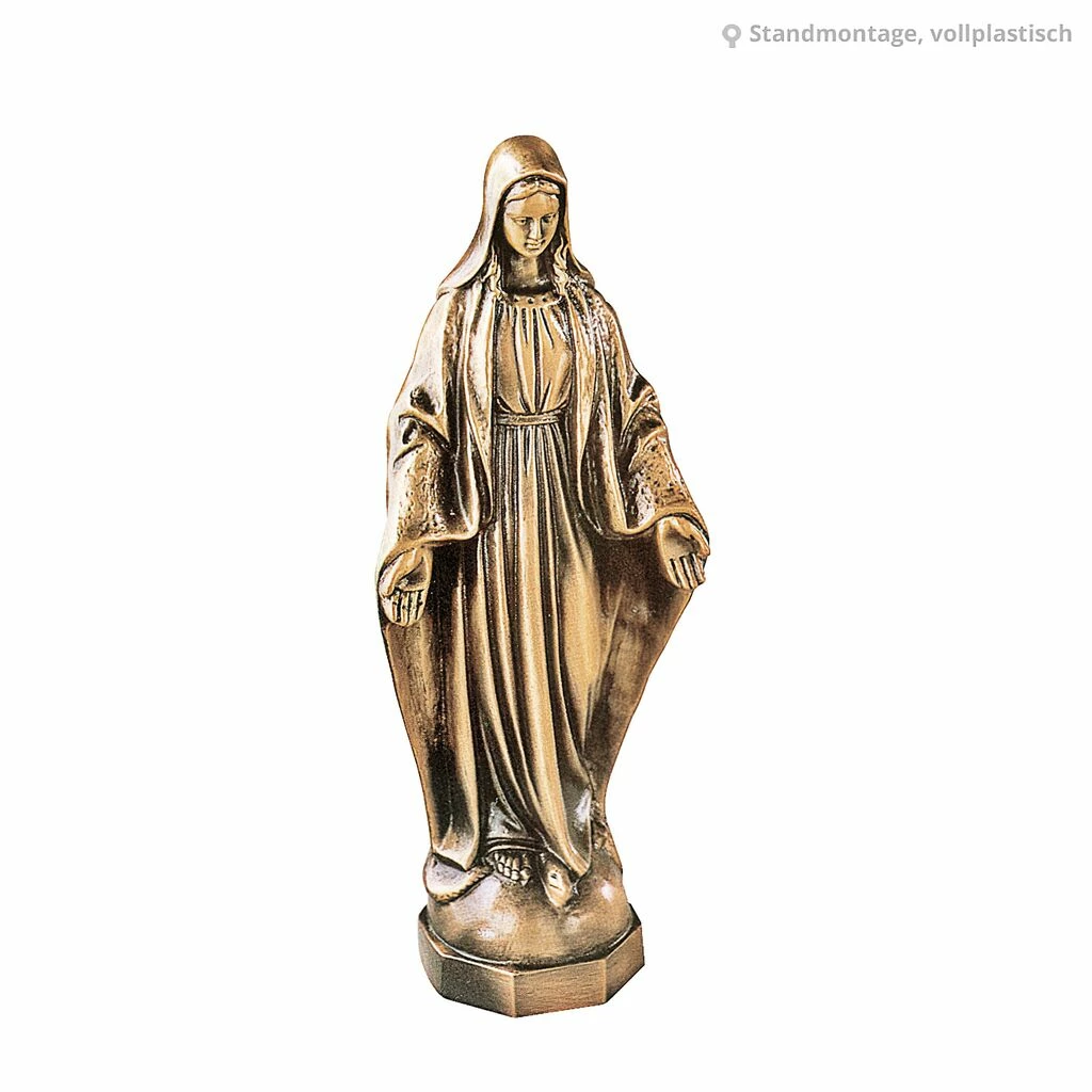 Kleine Madonnenstatue Aus Messing Für Den Garten - Maria Benedicta 3 Kleine Madonnenstatue Aus Messing Für Den Garten - Maria Benedicta