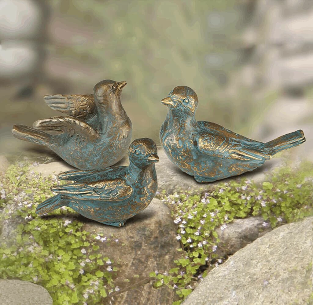 Kleine Spatzenfigur Aus Bronzeguss Mit Patina - Spatz Sitzend 4 Kleine Spatzenfigur Aus Bronzeguss Mit Patina - Spatz Sitzend – Bild 2