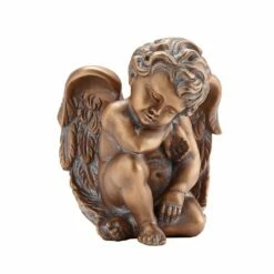 Kleiner Engel Als Gartendeko Aus Robuster Bronze - Nakir