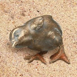 Kleines Küken Aus Bronzeguss Mit Farbiger Patina - Küken