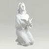 Kniende Gartenfigur Madonna Mit Taube - Marmorguss - Madonna Columba