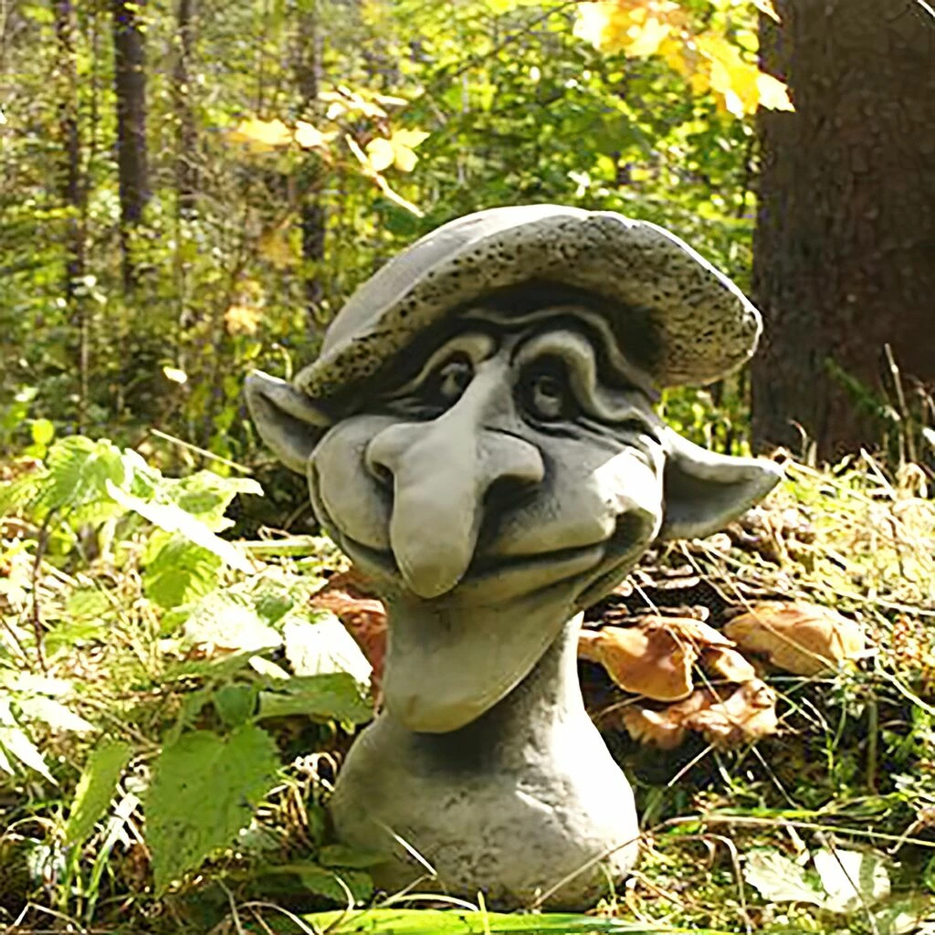 Kobold Skulptur Aus Stein Als Gartendekoration - Anatol 3 Kobold Skulptur Aus Stein Als Gartendekoration - Anatol