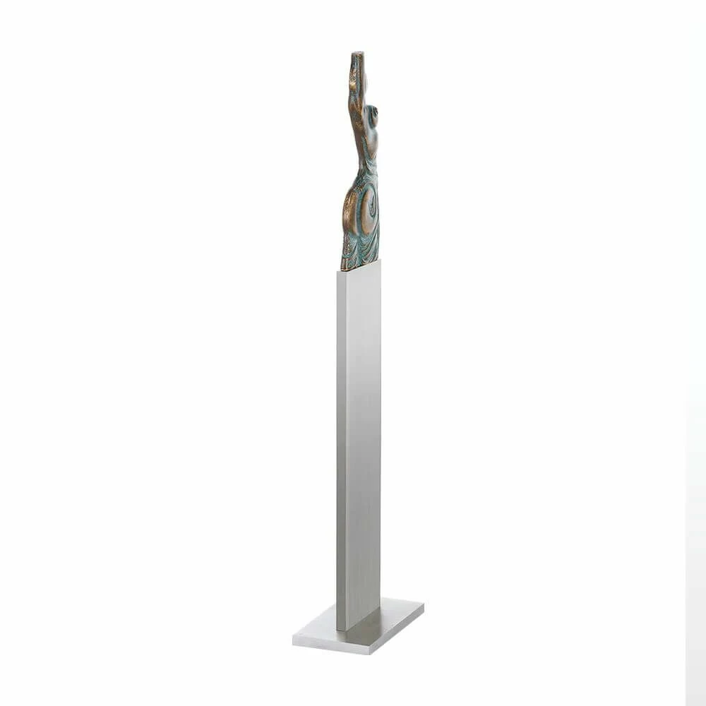 Künstlerfigur Mit Stele - Aktstatue Aus Bronze - Venusische Zeichen Unter Der Haut 5 Künstlerfigur Mit Stele - Aktstatue Aus Bronze - Venusische Zeichen Unter Der Haut – Bild 3
