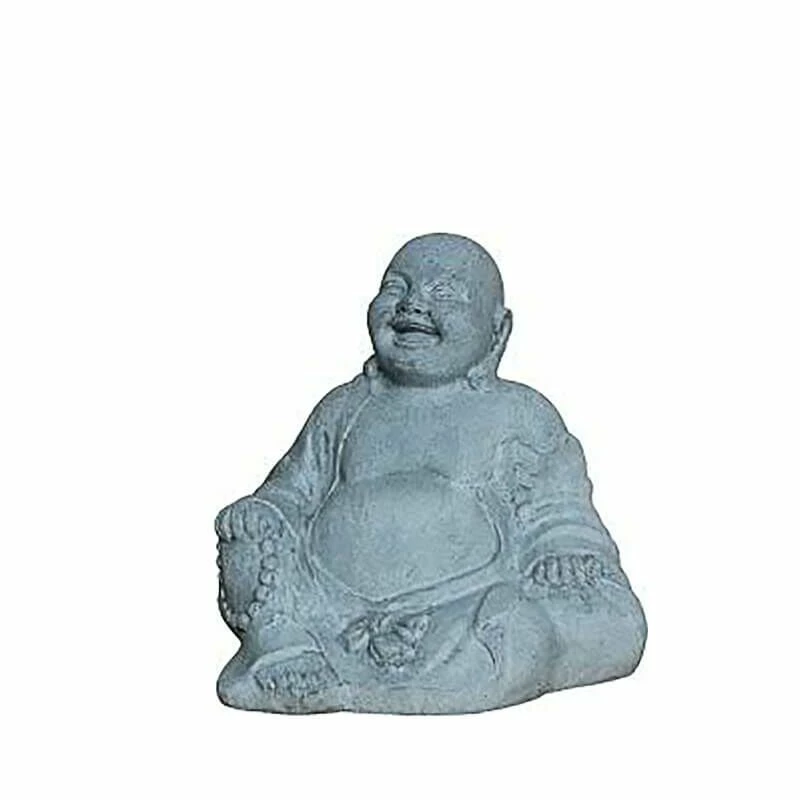 Lachender Buddha Aus Polystone - Zement Optik - Noli 4 Lachender Buddha Aus Polystone - Zement Optik - Noli – Bild 2