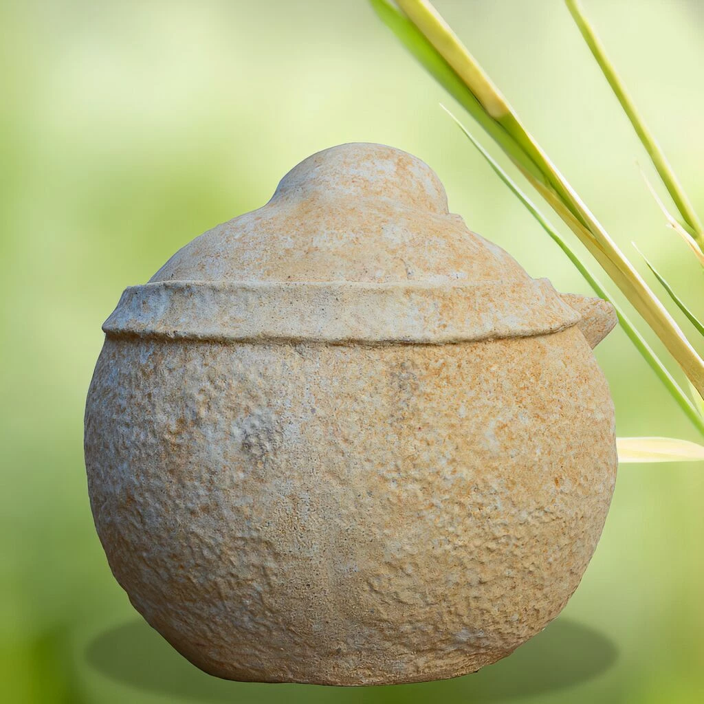 Lachender Buddha Figur Aus Stein - Samanta 5 Lachender Buddha Figur Aus Stein - Samanta – Bild 3