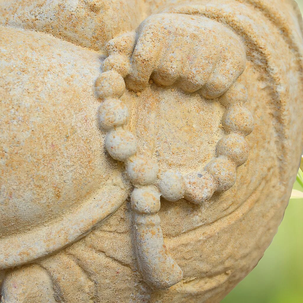 Lachender Buddha Figur Aus Stein - Samanta 7 Lachender Buddha Figur Aus Stein - Samanta – Bild 5