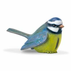 Lebensgroße Garten Vogelskulptur - Blaumeise Sitzt - Blaumeise Tiwa