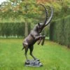 Lebensgroße Steinbock Gartenfigur Aus Bronze - Steinbock Fokul