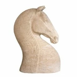 Lebensgroßer Pferdekopf Gartenstatue Im Modernen Stil Aus Steinguss - Kukulu