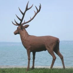 Lebensgroßer Rothirsch Als Gartenskulptur - Edelstahl/Rost - Pecora 7 Lebensgroßer Rothirsch Als Gartenskulptur - Edelstahl/Rost - Pecora -Outlet GARTENTRAUM Store lebensgrosser rothirsch als gartenskulptur edelstahl rost pecora3