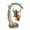 Liebespaar Auf Schaukel - Garten Bronzeskulptur - Schaukeln -Outlet GARTENTRAUM Store liebespaar auf schaukel garten bronzeskulptur schaukeln