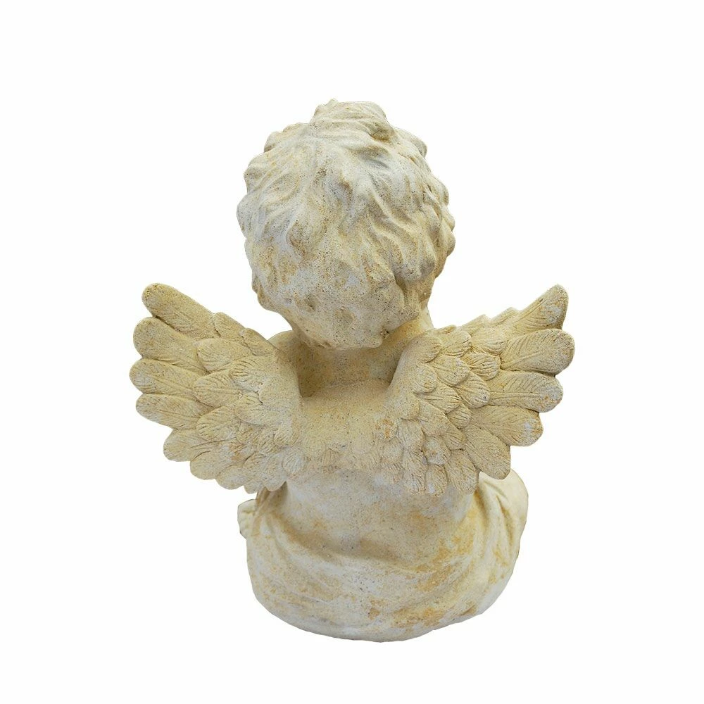 Lieblicher Engel Mit Leise-Geste Zum Hinsetzen Aus Steinguss - Anahera 4 Lieblicher Engel Mit Leise-Geste Zum Hinsetzen Aus Steinguss - Anahera – Bild 2