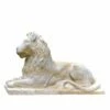 Liegende Löwen Gartenskulptur Auf Sockel Aus Steinguss - Kiniun