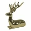 Liegender Hirsch Aus Aluminium - Goldfarben - Prancer -Outlet GARTENTRAUM Store liegender hirsch aus aluminium goldfarben prancer