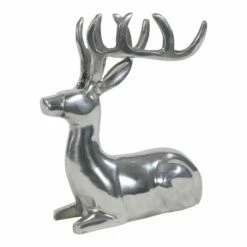 Liegender Hirsch Aus Aluminium - Silberfarben - Blixem