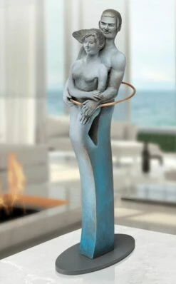 Limitierte Bronze Gartenskulptur - Mann Und Frau In Umarmung - Union -Outlet GARTENTRAUM Store limitierte bronze gartenskulptur mann und frau in umarmung union3