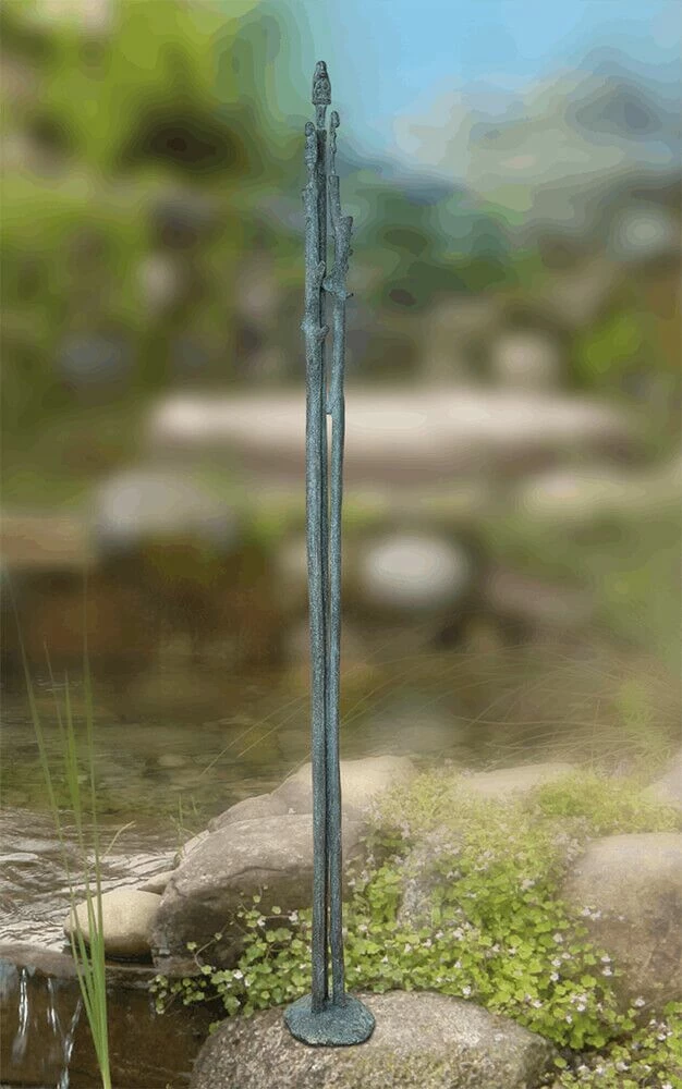 Limitierte Bronzeplastik - 3 Statuen Auf Säulen - Garten 4 Limitierte Bronzeplastik - 3 Statuen Auf Säulen - Garten – Bild 2