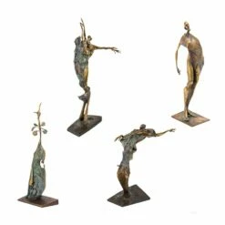 Limitierte Bronzeskulpturen Im Abstrakten Design - Vier Jahreszeiten