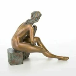 Limitierte Frauenskulptur Sitzend Mit Tuch - Bronze - Ich Lausche Den Vögeln -Outlet GARTENTRAUM Store limitierte frauenskulptur sitzend mit tuch bronze ich lausche den voegeln4