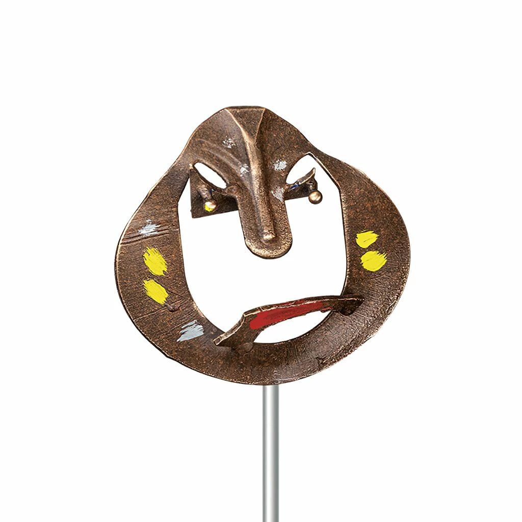 Limitierte Maskenbronze Für Den Garten - Farbig - Maske 3 3 Limitierte Maskenbronze Für Den Garten - Farbig - Maske 3