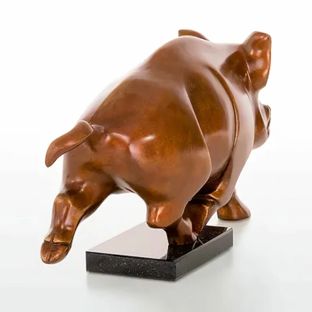 Limitierte Wildschwein Tierfigur Aus Bronzeguss - Porco 4 Limitierte Wildschwein Tierfigur Aus Bronzeguss - Porco – Bild 2