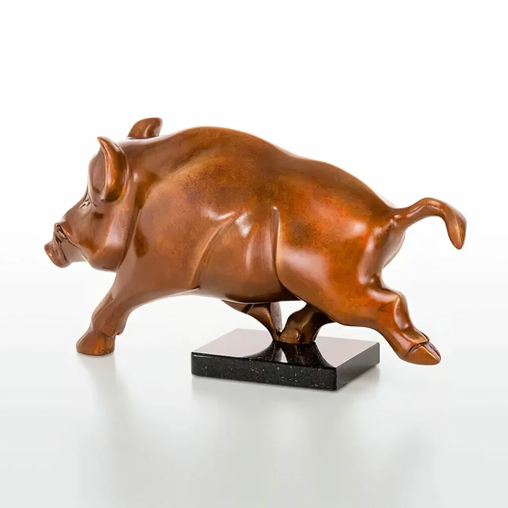 Limitierte Wildschwein Tierfigur Aus Bronzeguss - Porco 5 Limitierte Wildschwein Tierfigur Aus Bronzeguss - Porco – Bild 3