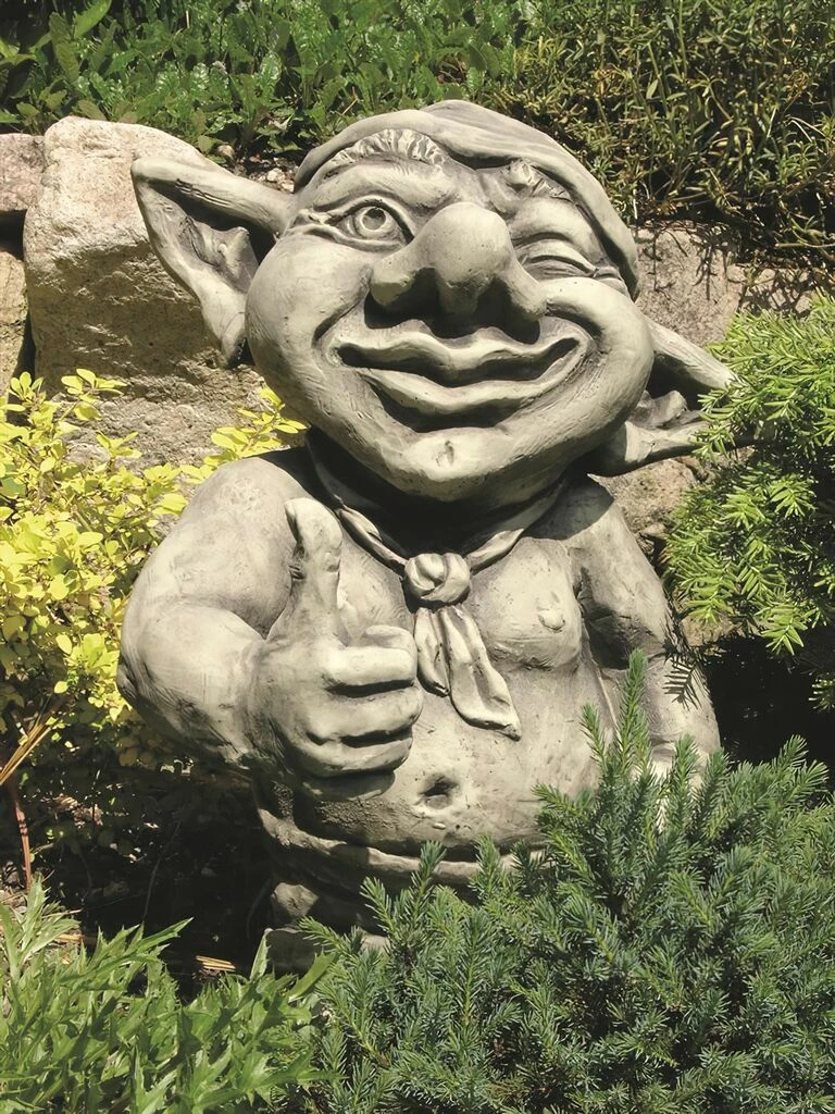 Lustige Deko Steinguss Kobold Figur - Tinus 4 Lustige Deko Steinguss Kobold Figur - Tinus – Bild 2