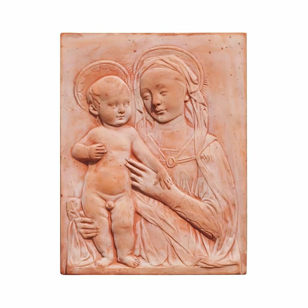 Madonna Mit Kind Auf Wand Relief Terrakotta - Bambino 3 Madonna Mit Kind Auf Wand Relief Terrakotta - Bambino